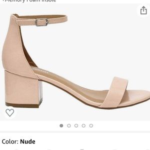 BNIB Nude Block Heel Sandals